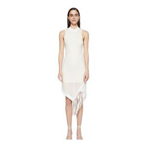 JONATHAN SIMKHAI Ivory Chelle Pointelle Dress Size Large